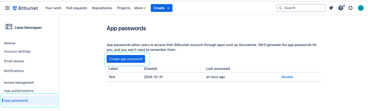 Bitbucket-App_Password