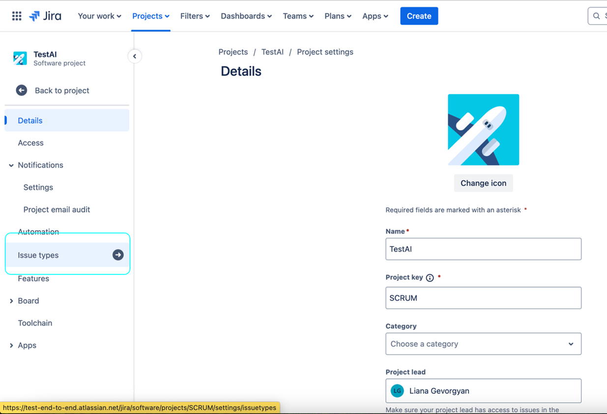 XrayCloud-Project_Settings_Issue_Types